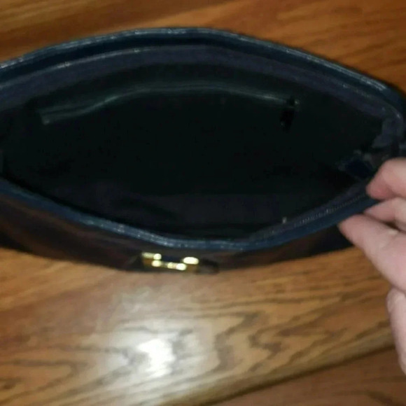 Vintage Blue Leather‎ clutch